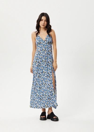 Afends Maxi Dress In Colour-blue