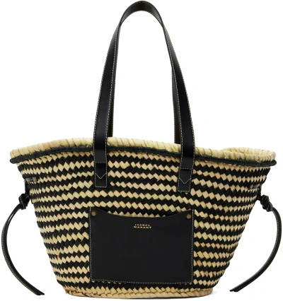 Isabel Marant Cadix Medium Raffia Basket Bag In Brown