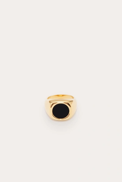 Little Liffner Sunken Stone Signet Ring Gold