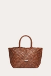 LITTLE LIFFNER MIDI LEATHER BASKET LIGHT BROWN