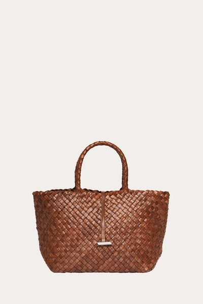 Little Liffner Midi Leather Basket Light Brown