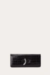 LITTLE LIFFNER MACCHERONI CLUTCH CROC EMBOSSED BLACK