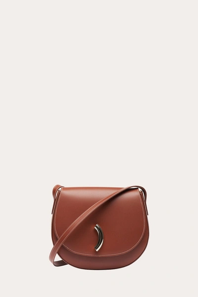 Little Liffner Maccheroni Leather Saddle Bag In Chestnut