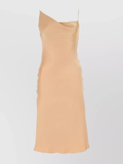 Stella Mccartney Skin Pink Satin Dress Pink  Donna 40 In Cream