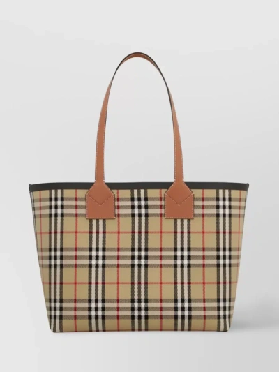 Burberry London Check Tote Bag In Brown