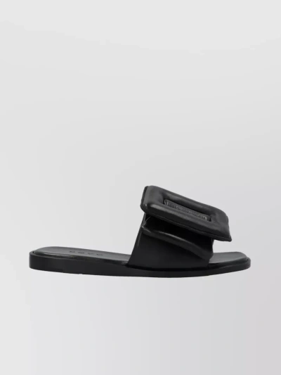 Boyy Oversized Puffy Buckle Sandals In Black