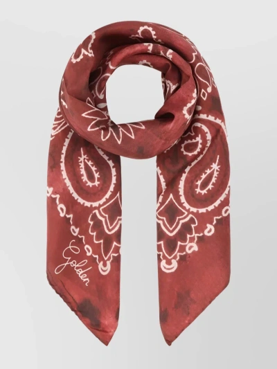 Golden Goose Paisley Fringed Scarves And Stylish Edges In Pink