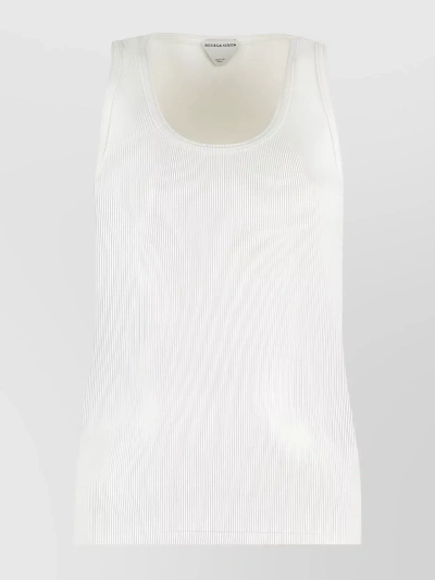 Bottega Veneta Woman White Stretch Cotton Tank Top