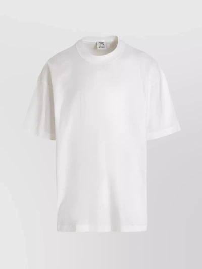 Vetements Drop-shoulder Cotton T-shirt In White