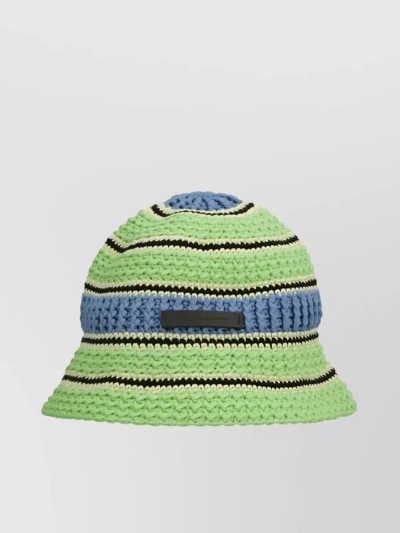 Stella Mccartney Cotton Crochet Bucket Hat In Blue,green