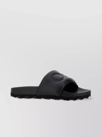 Off-white Bookish Sponge Logo-embroidered Slides In Black