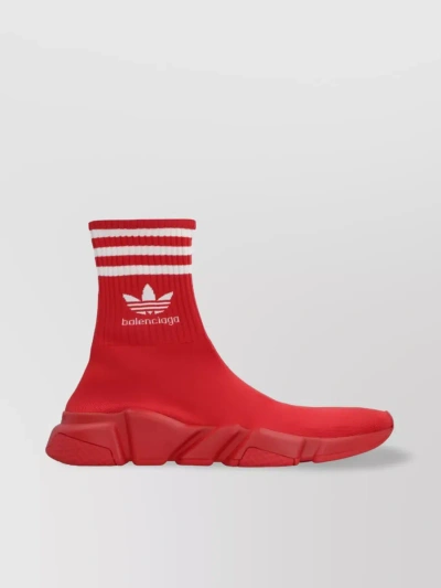 Balenciaga X Adidas Speed 高帮运动鞋 In Red