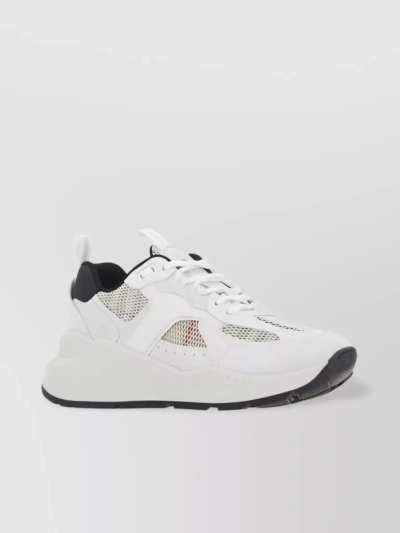 Burberry Leather Sneakers In White