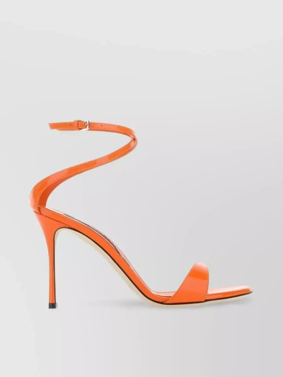Sergio Rossi 95mm Open-toe Sandals In Orange