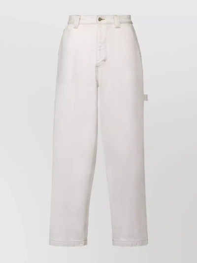 Maison Margiela Man Chalk Denim Jeans In White