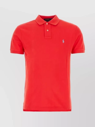 Polo Ralph Lauren Embroidered-logo Polo Shirt In Red