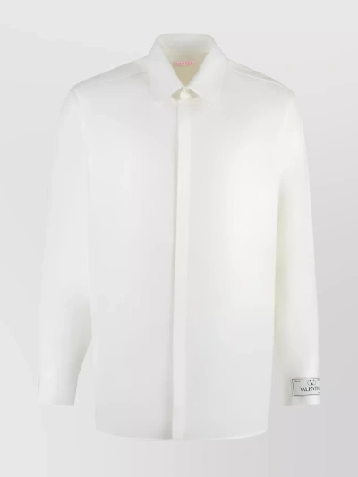Valentino Versatile Point Collar Shirt In White