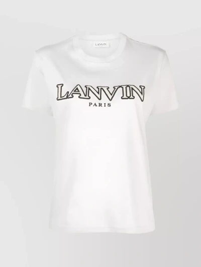 Lanvin T-shirt Con Logo In White