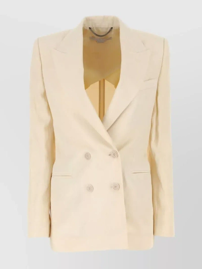 Stella Mccartney Double-breasted Blazer In Cream