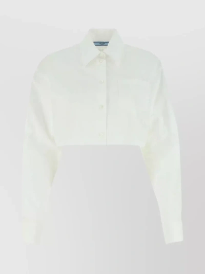 Prada Poplin Shirt In White