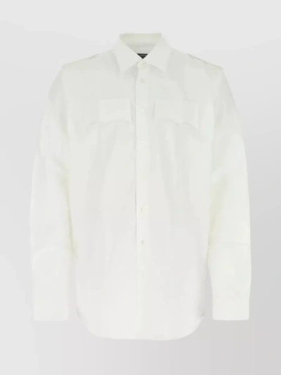 Raf Simons Uniform Relaxed Fit Cotton Poplin Shirt In Pastel