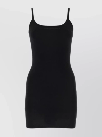Alexander Wang Embossed-logo Mini Dress In Black