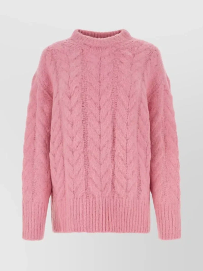 Stella Mccartney Cableknit Sweater In Pink
