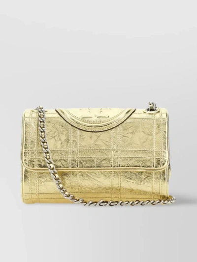 Tory Burch Fleming Soft Quilted Shoulder Bag In Metallic