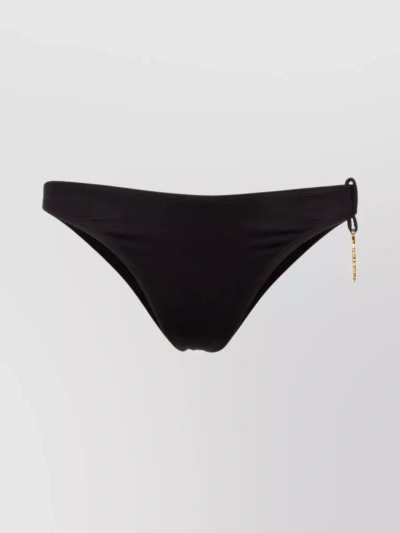 Jacquemus Logo-charm Low-rise Bikini Bottoms In Black