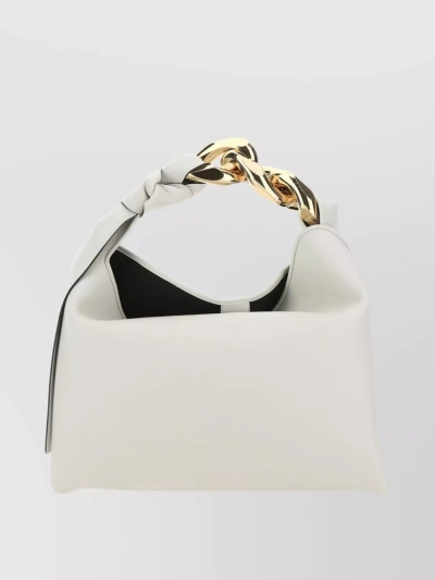 Jw Anderson Small Chain Hobo Bag In Cream