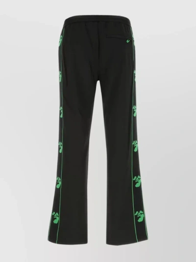 Off-white Face Band Logo-jacquard Track Trousers In Khaki