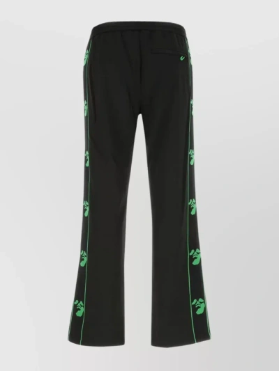 Off-white Face Band Logo-jacquard Track Pants In Khaki