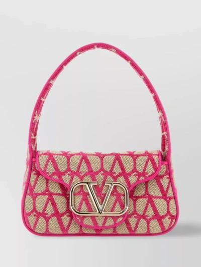 Valentino Garavani Loco' Toile Iconographe Hobo Bag In Pink