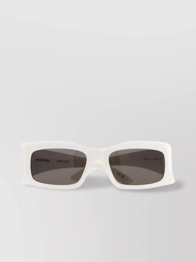 Balenciaga Rectangular Sunglasses With Acetate Arms In Black