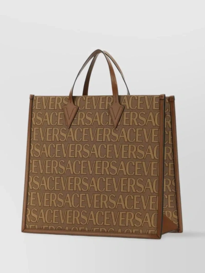 Versace Handbag In Brown