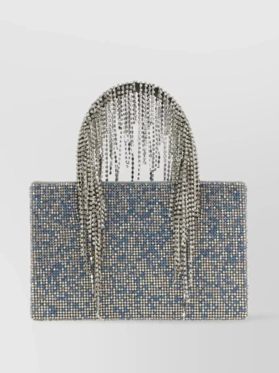 Kara Sparkling Gemstone Shoulder Bag In Metallic