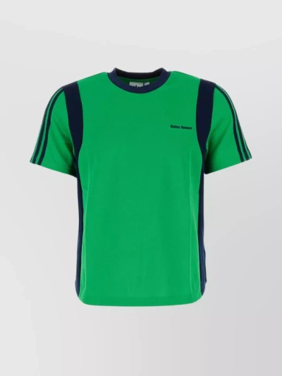 Adidas Originals Polyester T-shirt Wales Bonner Crew Neck In Green