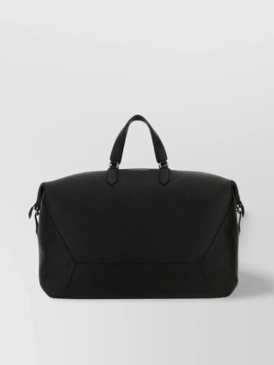 Alexander Mcqueen Edgy Leather Travel Bag In Black