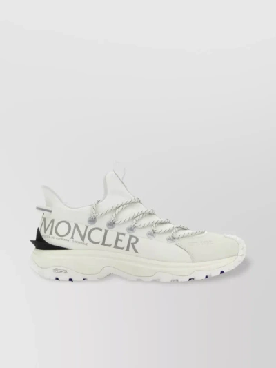 Moncler Tailgrip Lite 2 Sneakers In White Fabric In Grey