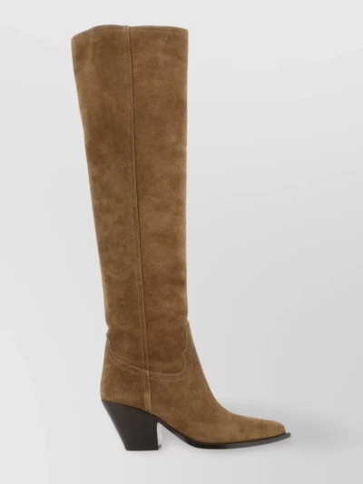 Sonora 90mm Acapulco Suede Slouchy Boots In Brown