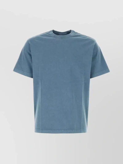 Carhartt Light Blue Organic Cotton T-shirt In Cyan