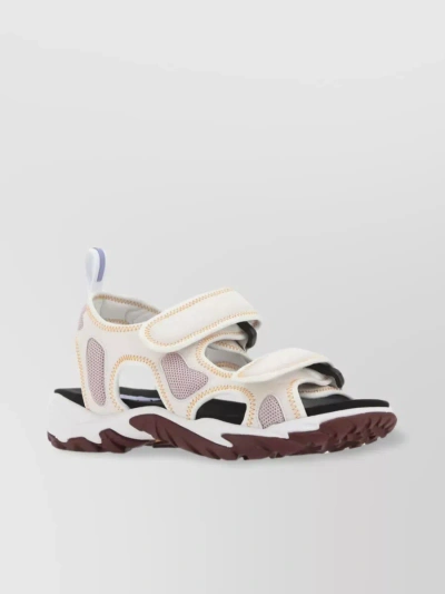Mcq By Alexander Mcqueen Panelled Touch-strap Sandals In Cream