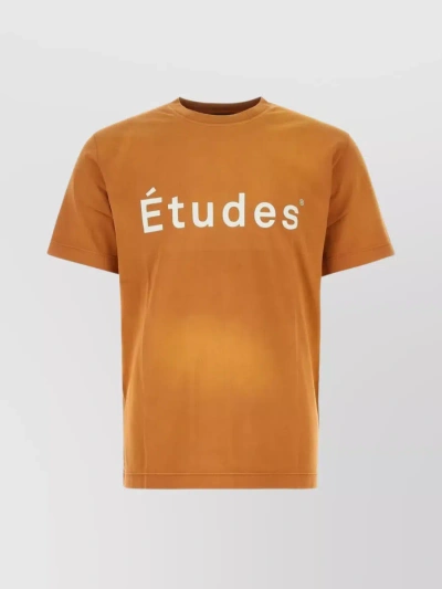 Etudes Studio T-shirt In Cotone Caramello Camel Etudes Uomo S In Orange