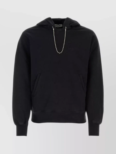 Ambush Ballchain Cotton Hooded Sweatshirt With Chain Detail In Black