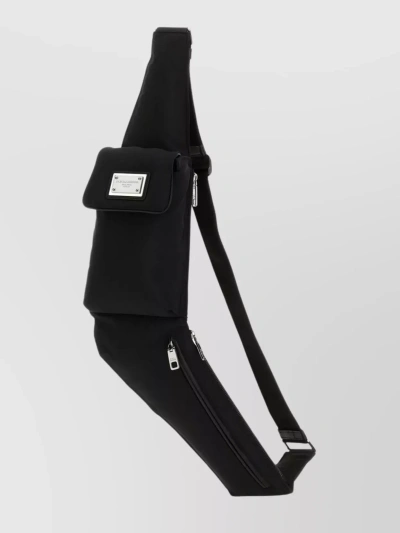 Dolce & Gabbana Adjustable Strap Nylon Belt Bag In Black