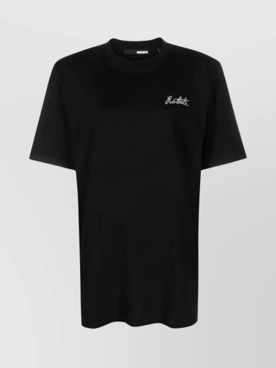 Rotate Birger Christensen Graddy Cotton T-shirt In Black