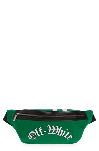 Off-white Core Mesh Belt Bag In Green White