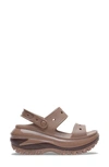 Crocs Classic Mega Crush Water Resistant Platform Sandal In Latte