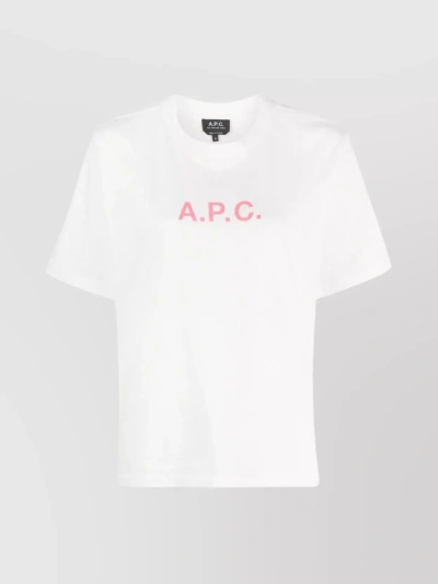 Apc Logo-print Cotton T-shirt In White