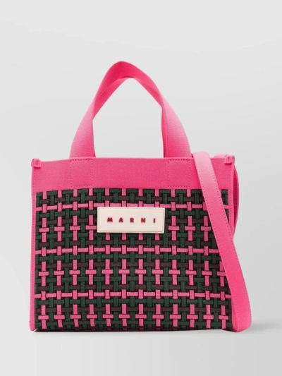 Marni Patterned Shopper In Pink